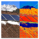 Thermisch beeld met hotspot op zonnepaneel